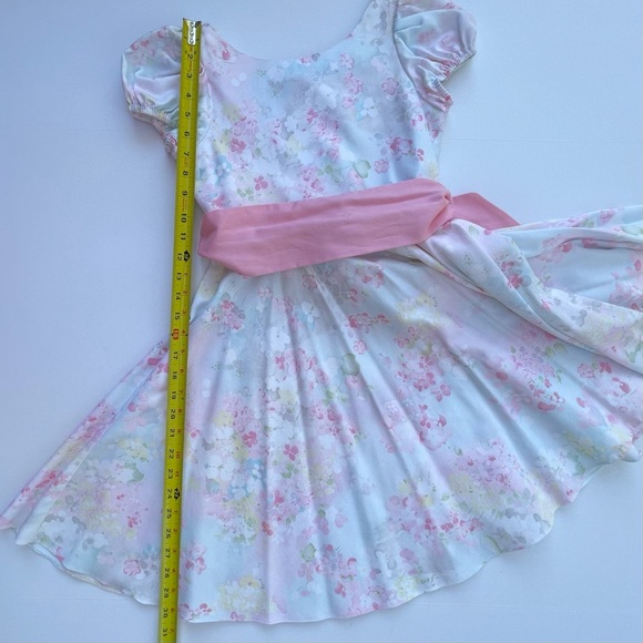 Blueberry Lane 100% Cotton Floral Dress with Detachable Sash Girls Size 8 - Picture 9 of 14